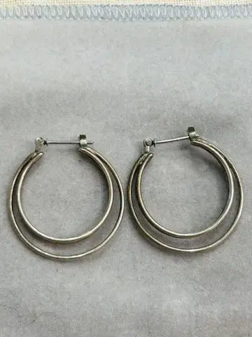 더블 링 후프 귀걸이 약 5cm