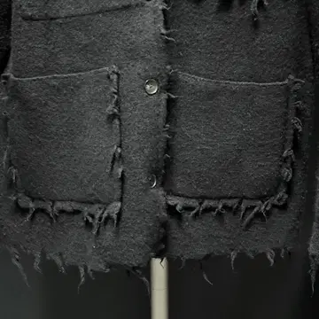 perverze Crash Knit Coat ブラック PERVERZE Wave Collar Crash Knit
