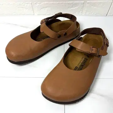 BIRKENSTOCK 모로코 가죽 스트랩 슈즈 브라운 25cm