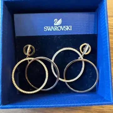 Swarovski Flash 후프 귀걸이 골드