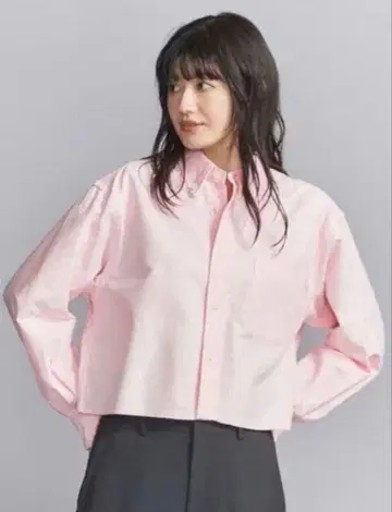 최종 가격 뷰티&유스 코튼 블렌드 OX 숏 셔츠 핑크