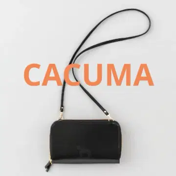 미사용 새상품 CACUMA 지갑 파우치 호보니치 블랙 가죽