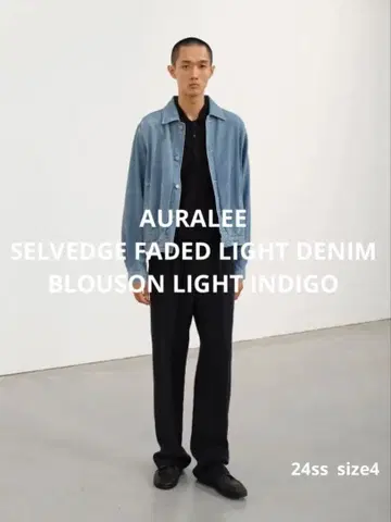 AURALEE 24ss 4 SELVEDGE FADED BLOUSON