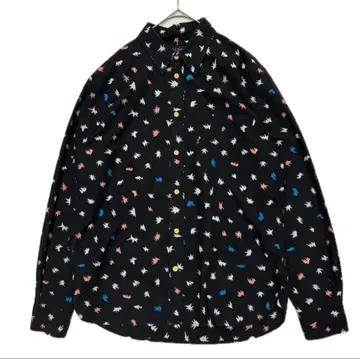 paul smith 새상품급 지오메트릭 패턴 셔츠 M 블랙 올 패턴