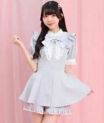 Secret Honey 시크릿허니 셋업 스카이블루 시크릿허니 반팔