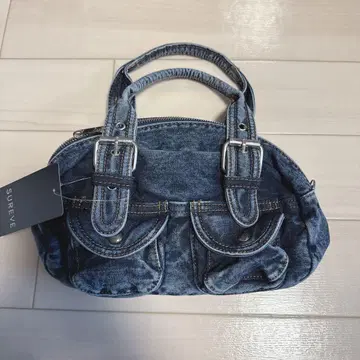 [새상품] SUPREVE 2way 데님 핸드백 아베일