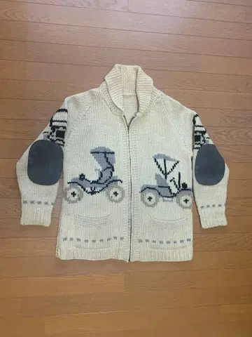 vintage 70s 카우친 스웨터