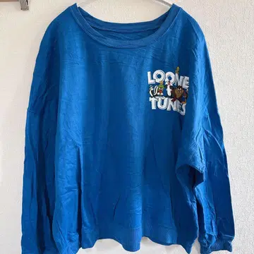 루니툰 트레이닝복 크루넥 긴팔 2XL 파랑 면
