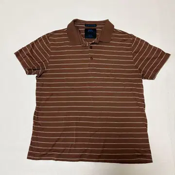 ZARA 보더 무늬 반팔 피케 셔츠