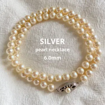 SILVER 진주 펄 빈티지 목걸이 포멀 관혼상제