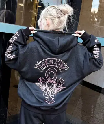 A'GEM/9 x .kom 지퍼 후드티