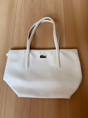 LACOSTE 라코스테 토트백 화이트 계열 로고
