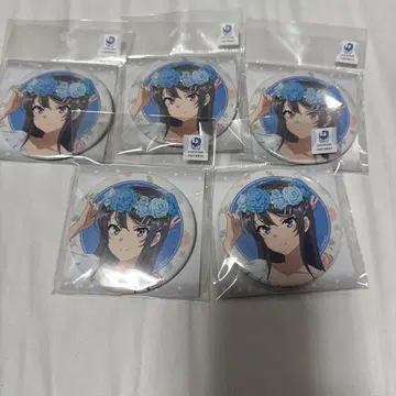 청춘 돼지 녀석 꽃 왕관 ver. 사쿠라지마 마이 게마즈 캔뱃지 5개