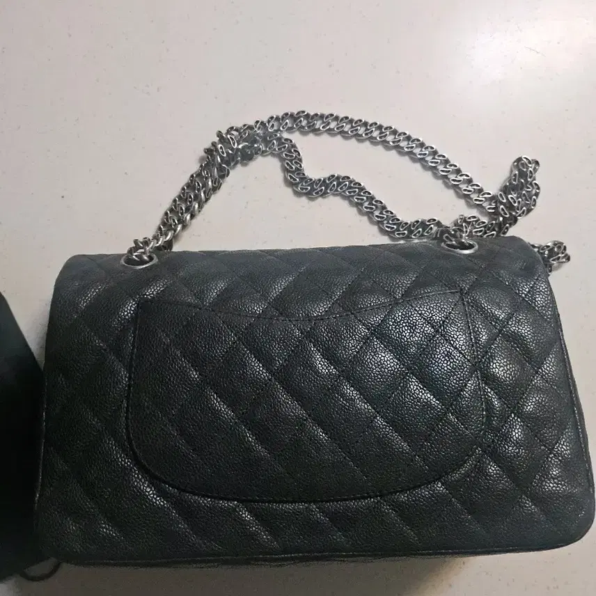 샤넬 캐비어 빈티지 2.55 미듐 플랩백 사진 7
