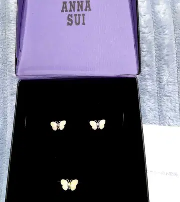 ANNA SUI 나비 모티브 목걸이 귀걸이 세트