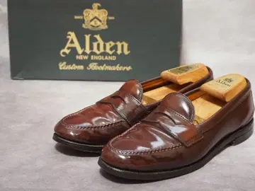 Alden 986 코도반 페니 로퍼 US9 버건디