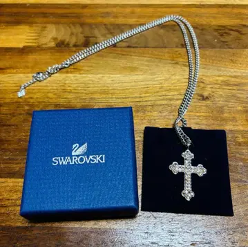 Swarovski 실버 크로스 목걸이