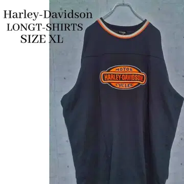Harley-Davidson 빅 로고 링거 롱 T셔츠 블랙