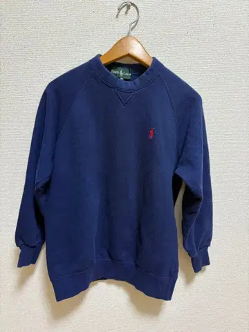 폴로 랄프로렌 앞 V 크루넥 맨투맨 네이비