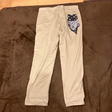 Dickies 베이지 치노 팬츠 38x32 반다나 포켓