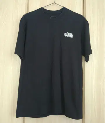THE NORTH FACE 쇼트 슬리브 자수 로고 티셔츠 S 블랙