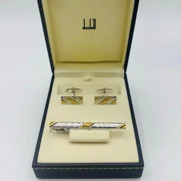 DUNHILL 던힐 넥타이핀 커프스 커프링크스 d 로고 골드