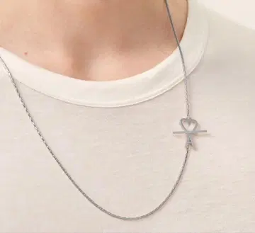 실버 브라스 AMI DE COEUR 체인 목걸이