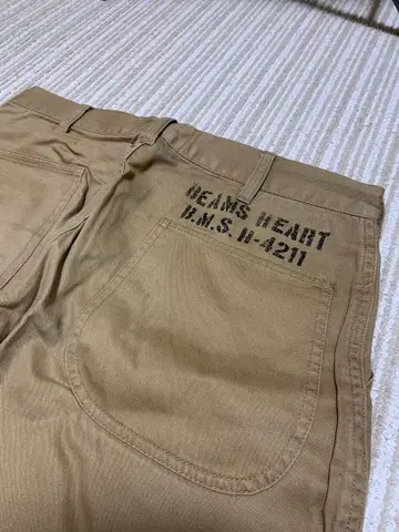 BEAMS HEART 치노 팬츠 베이지 S 사이즈