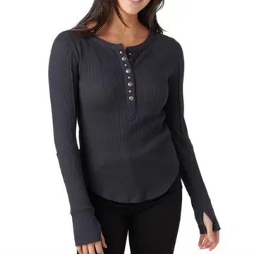 FreePeople 프리피플 써멀 헨리넥 상의 그레이