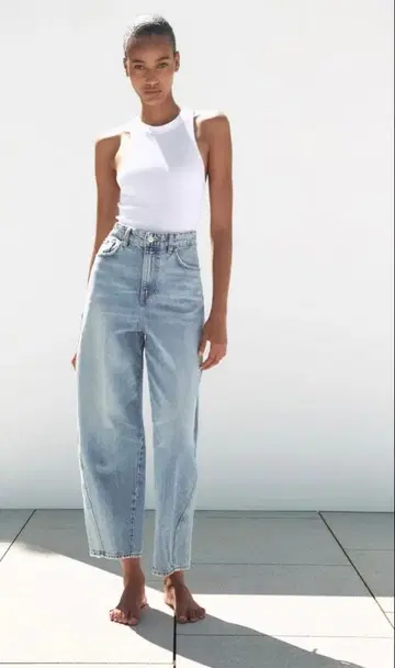 ZARA 자라 커브 데님 32