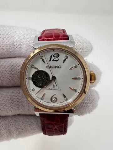 SEIKO 루키아 메카니컬 12P 다이아 뒷면 투명