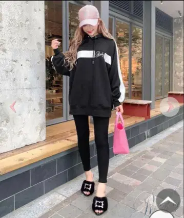 Rady 레이디 로고 후디 M 블랙 갸냘픈 느낌 슬림 완판템 데일리