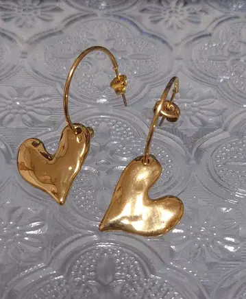하트 x 후프 귀걸이 ear PAPILLONNER