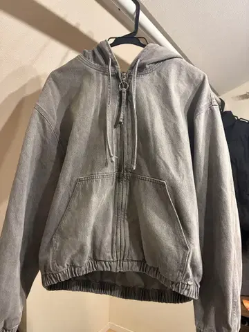 ZARA 데님 지퍼 후드티