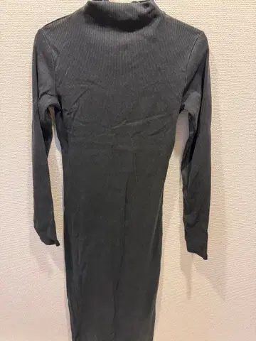 ZARA 다크 그레이 니트 롱 원피스 긴팔