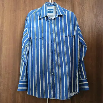 Wrangler 웨스턴 셔츠 파랑 스트라이프