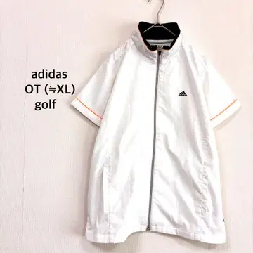 아디다스 골프웨어 지퍼 셔츠 XL 화이트 블루종