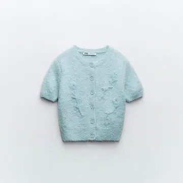 ZARA 자수 니트 가디건