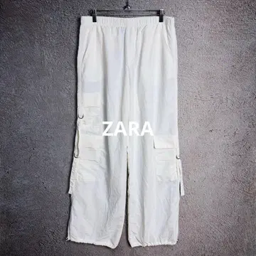 ZARA 자라 나일론 블렌드 파라슈트 트라우저