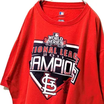 MLB 세인트루이스 카디널스 로고 T셔츠 레드 XL 구제 의류