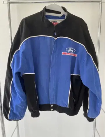 Ford Racing 레이싱 자켓 나일론 자켓 XL 블루 구제 의류