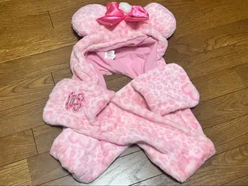 디즈니 레오파드 무늬 머플러 캡