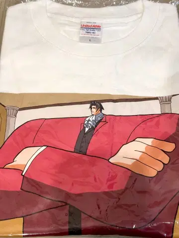 sattou x 역전재판 복권 캡슐 복권 미츠루기 레이지 T셔츠