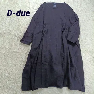 최근 새상품급 d-due 현행 아쉬페 프랑스 린넨 턱 원피스 와이드