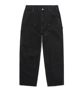 Denim Double Knee Pant Black
