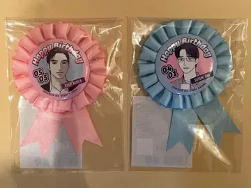 패밀리 레스토랑 가자. K다 가자. 벌스데이 로제트 캔뱃지 2개 세트