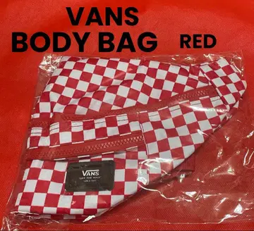 VANS 바디백 빨간색 ken yokoyama 체크 무늬 남성용 여성용
