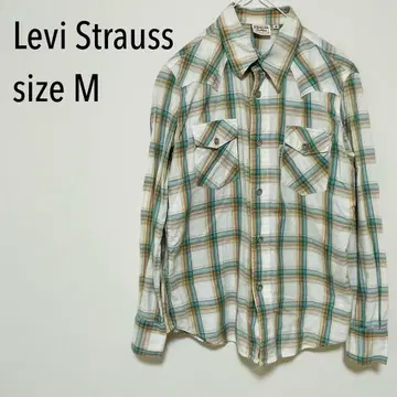 Levi's 80s 웨스턴 셔츠 빈티지 그린 그런지 체크