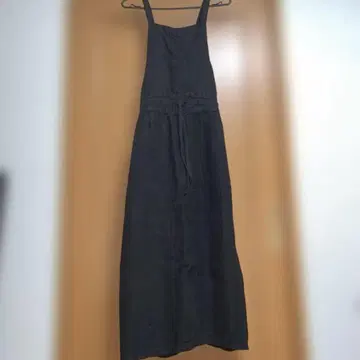 아멘 린넨 에이프런 원피스