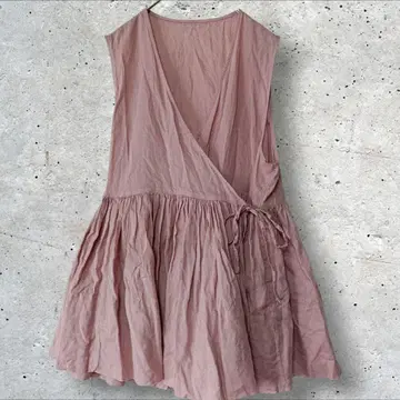 BEAMS BOY 카슈쿨 원피스 면 린넨 핑크 프리